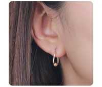 Gold Plated Silver Hoop Earring HO-76-GP